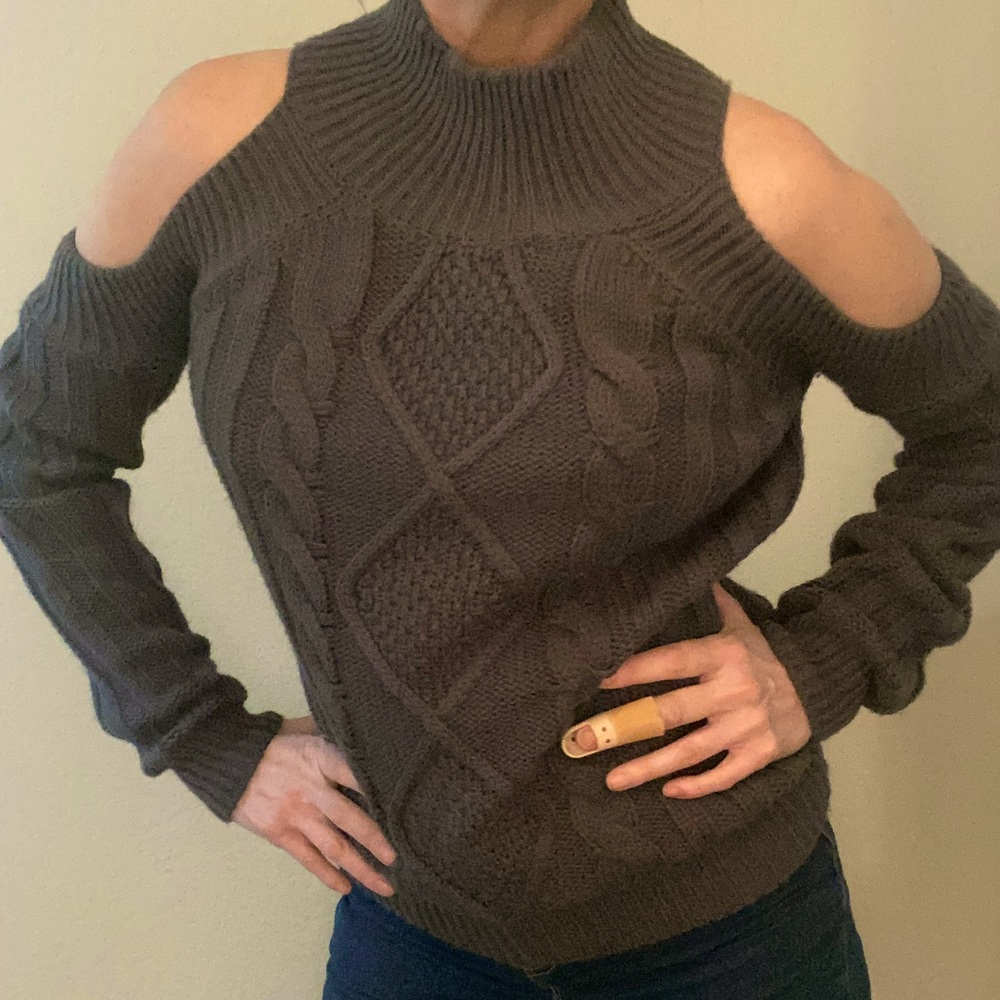 Cut out cowl neck sweate